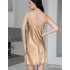 Однотонная атласная сорочка Mia-Mella DOLORES 7360 золотой, Цвет: золотой, Размеры: 4XL, изображение 2
