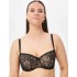 Бюстгальтер балконет тюльпан Milavitsa 124950 черный с нюдом, Цвет: черный с нюдом, Размеры: 90C, изображение 4