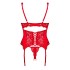 Красный корсет Obsessive AMOR CHERRIS CORSET, Цвет: красный, Размеры: S/M, изображение 4