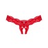 Трусики с доступом Obsessive AMOR CHERRIS THONG CROTCHLESS, Цвет: красный, Размеры: L/XL, изображение 3