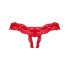 Трусики с доступом Obsessive AMOR CHERRIS THONG CROTCHLESS, Цвет: красный, Размеры: L/XL, изображение 4