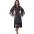 Длинный халат с кружевом Anais ALISSAN LONG ROBE, Цвет: черный, Размеры: S/M, изображение 3
