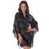 Черный пеньюар с кружевом Anais ALISSAN SHORT ROBE, Цвет: черный, Размеры: S/M
