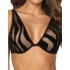 Бюстгальтер бралетт с флоковым узором Kinga UNHOLY ALICE 1086-PU, Цвет: черный, Размеры: 75A