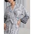 Длинный трикотажный халат Mia-Amore LUCIA 1919, Цвет: молочный+узор, Размеры: 4XL/5XL, изображение 5