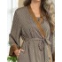 Запашной халат с узором Mia-Amore DONNA 5133, Цвет: коричневый, Размеры: 2XL/3XL, изображение 5