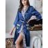 Халат кимоно атласный Mia-Mella VISANTIA 9339, Цвет: темно-синий, Размеры: 2XL/3XL