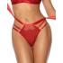 Трусики с атласными лентами Kinga GOLDIE ROUGE 1084/2-B, Цвет: бордо, Размеры: S