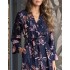 Длинный домашний халат Mia-Amore NIGHT GARDEN 5199, Цвет: темно-синий, Размеры: 4XL/5XL, изображение 5