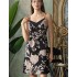 Сорочка на тонких бретелях Mia-Amore RENE 5110, Цвет: цветы на черном, Размеры: L