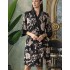 Халат из тканой вискозы Mia-Amore RENE 5113, Цвет: цветы на черном, Размеры: L/XL