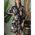 Халат из тканой вискозы Mia-Amore RENE 5113, Цвет: цветы на черном, Размеры: L/XL, изображение 3