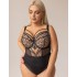 Боди с мягкой чашкой Kris Line PANTHER BODY soft full cup, Цвет: черный+бежевый, Размеры: 65H, изображение 5