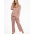 Атласная пижама со штанами Esotiq DILL 41490, Цвет: пыльная роза, Размеры: M