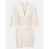 Короткий халат из жаккардового сатина Esotiq LOTI 41521, Цвет: молочный, Размеры: L/XL, изображение 5