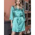 Атласный халат-рубашка Mia-Mella CLEVER 8947 ментол, Цвет: ментол, Размеры: M