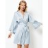 Халат с широкими рукавами Aruelle ISLA, Цвет: голубой, Размеры: XS, изображение 2