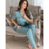 Пижама атласная Mia-Mella JULIA 8734 изумруд, Цвет: изумруд, Размеры: XL