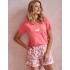 Пижама с шортами Taro MILA 3112-01, Цвет: коралловый, Размеры: S