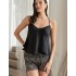 Атласная пижама с шортами Mia-Amore MISTY 7262 черный, Цвет: черный, Размеры: S