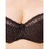 Кружевной бюстгальтер на поролоне Lina A 6086 коричневый, Цвет: коричневый, Размеры: 70E, изображение 3