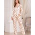 Атласная пижама в горох Mia-Mella JULIA PRINT 7076 ванильный, Цвет: ванильный горошек, Размеры: S Атласная пижама в горох Mia-Mella JULIA PRINT 7076 ванильный, Цвет: ванильный горошек, Размеры: S