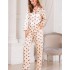 Атласная пижама в горох Mia-Mella JULIA PRINT 7076 ванильный, Цвет: ванильный горошек, Размеры: S, изображение 3 Атласная пижама в горох Mia-Mella JULIA PRINT 7076 ванильный, Цвет: ванильный горошек, Размеры: S, изображение 3