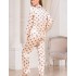 Атласная пижама в горох Mia-Mella JULIA PRINT 7076 ванильный, Цвет: ванильный горошек, Размеры: S, изображение 2 Атласная пижама в горох Mia-Mella JULIA PRINT 7076 ванильный, Цвет: ванильный горошек, Размеры: S, изображение 2