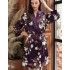 Шелковый халат-кимоно Mia-Amore MAGNOLIA 3523, Цвет: бордовый, Размеры: XS