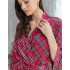 Атласный халат в клетку Mia-Mella CHESTER 7373, Цвет: красный, Размеры: XS, изображение 4