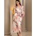 Длинный шёлковый халат Mia-Amore PEONY 4059, Цвет: мультицвет, Размеры: L/XL, изображение 5