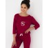 Хлопковая пижама Sensis SARAH, Цвет: малиновый, Размеры: M