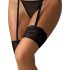 Чулочки под пояс Obsessive NUTRIS STOCKING, Цвет: телесный/черный, Размеры: M/L, изображение 3
