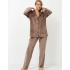 Теплая женская пижама Aruelle CHOCO, Цвет: кофейный, Размеры: XL, изображение 2