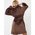 Плюшевый женский халат Aruelle EVA BROWN, Цвет: шоколадный, Размеры: XL, изображение 2