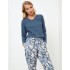Пижама женская со штанами Aruelle FLEUR, Цвет: серо-голубой, Размеры: XS