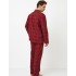 Фланелевая мужская пижама Aruelle HENDRIX, Цвет: бургундское вино, Размеры: L, изображение 3