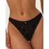 Трусики стринги с флоковым узором Esotiq ORGANIQUE 41781 черный, Цвет: черный, Размеры: S
