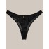 Трусики стринги с флоковым узором Esotiq ORGANIQUE 41781 черный, Цвет: черный, Размеры: S, изображение 7