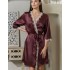 Атласный халат-кимоно Mia-Mella JULIA 8733 винный, Цвет: винный, Размеры: 2XL/3XL, изображение 3