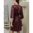 Атласный халат-кимоно Mia-Mella JULIA 8733 винный, Цвет: винный, Размеры: 2XL/3XL, изображение 2