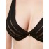 Треугольный бюстгальтер с пуш-ап Milavitsa 127660 черный с нюдом, Цвет: черный с нюдом, Размеры: 75A, изображение 4