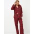 Фланелевая пижама с брюками Aruelle HOLLY, Цвет: бургундское вино, Размеры: 2XL, изображение 2