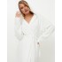 Белый пушистый халат Aruelle KEYLA, Цвет: белый, Размеры: M