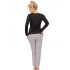 Пижама с брюками Donna PANTERA long pyjamas BLACK, Цвет: черный, Размеры: S, изображение 3