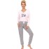 Пижама с брюками Donna PANTERA long pyjamas PINK, Цвет: розовый, Размеры: S, изображение 2