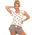 Пижама из хлопка с шортами Donna RENI 1/2 pyjamas, Цвет: белый, Размеры: L