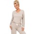 Вискозная пижама с брюками Donna SIMPLY long pyjamas BEIGE, Цвет: бежевый, Размеры: S