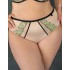 Трусы слипы высокие Kris Line LIME high waist, Цвет: бежевый+лайм, Размеры: M