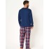 Пижама мужская с фланелевыми штанами Key MNS 613 темно-синий/коралл, Цвет: темно-синий/коралл, Размеры: 2XL, изображение 3